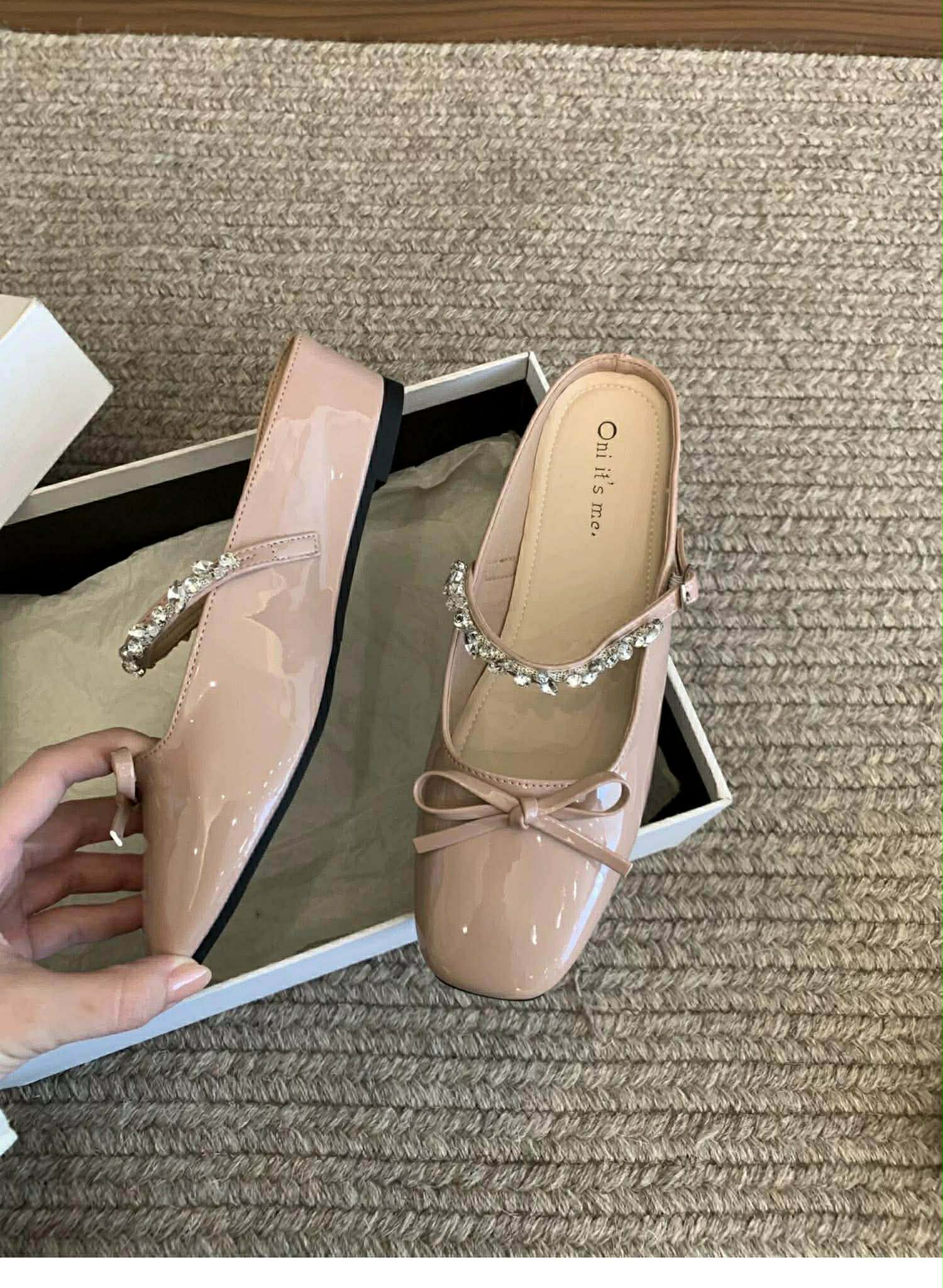 "YUMII" J ぷっくりリボン・バレエシューズ